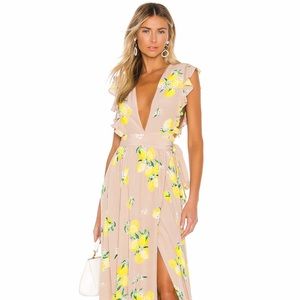 Majorelle Sweet Pea Dress in Tan Lemon XXS